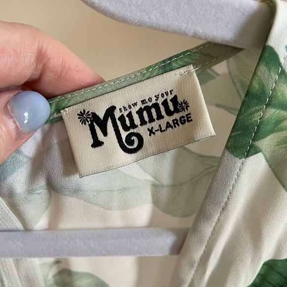 Show Me Your MuMu Get Twisted Maxi Dress in Palmtini Print- Size XL - Picture 5 of 5